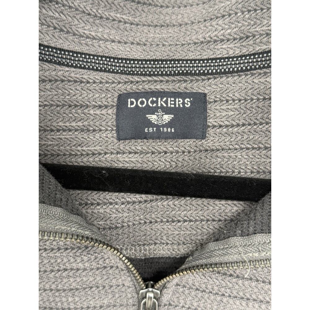 Lot Of 2 Dockers Pullovers Grey And Cream Men’s Size Large Levi Strauss &Co - Picture 5 of 9